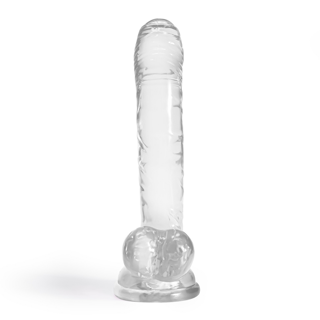 Hudini - Jelly Flexible Anal Dildo - 6.9/ 17,5 cm - Clear - Image 3