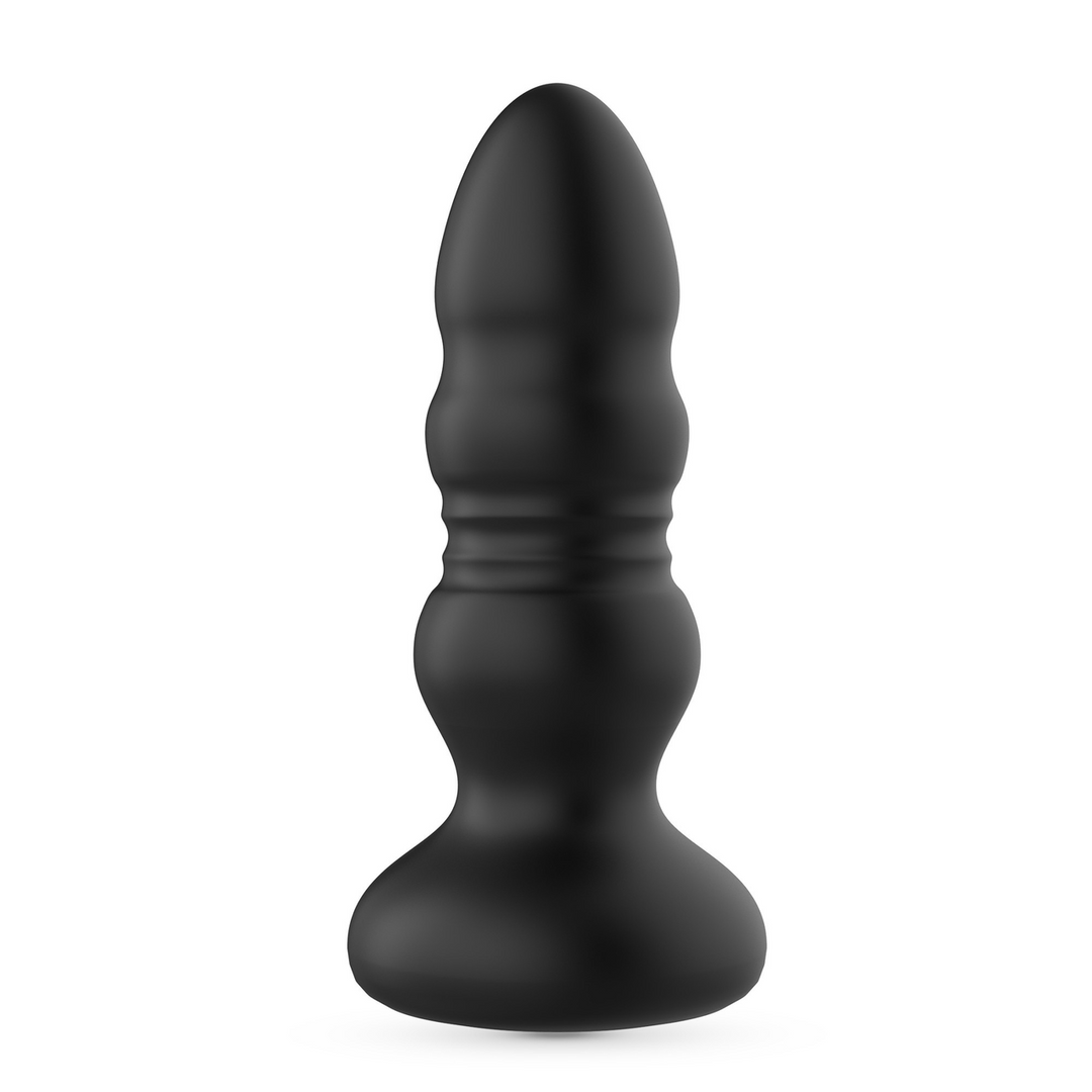 Australis - Vibrating and Thrusting Anal Plug with LED RGB and Remote Control - Black - Image 3