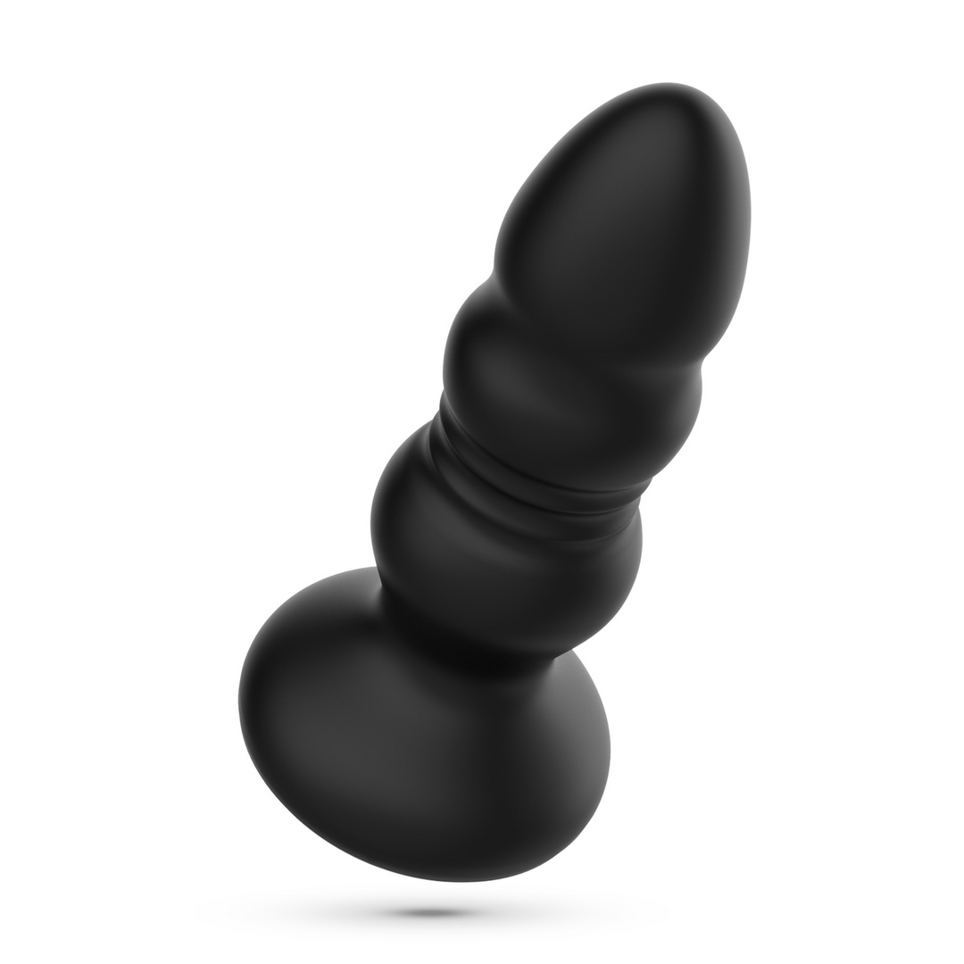 Australis - Vibrating and Thrusting Anal Plug with LED RGB and Remote Control - Black - Image 4