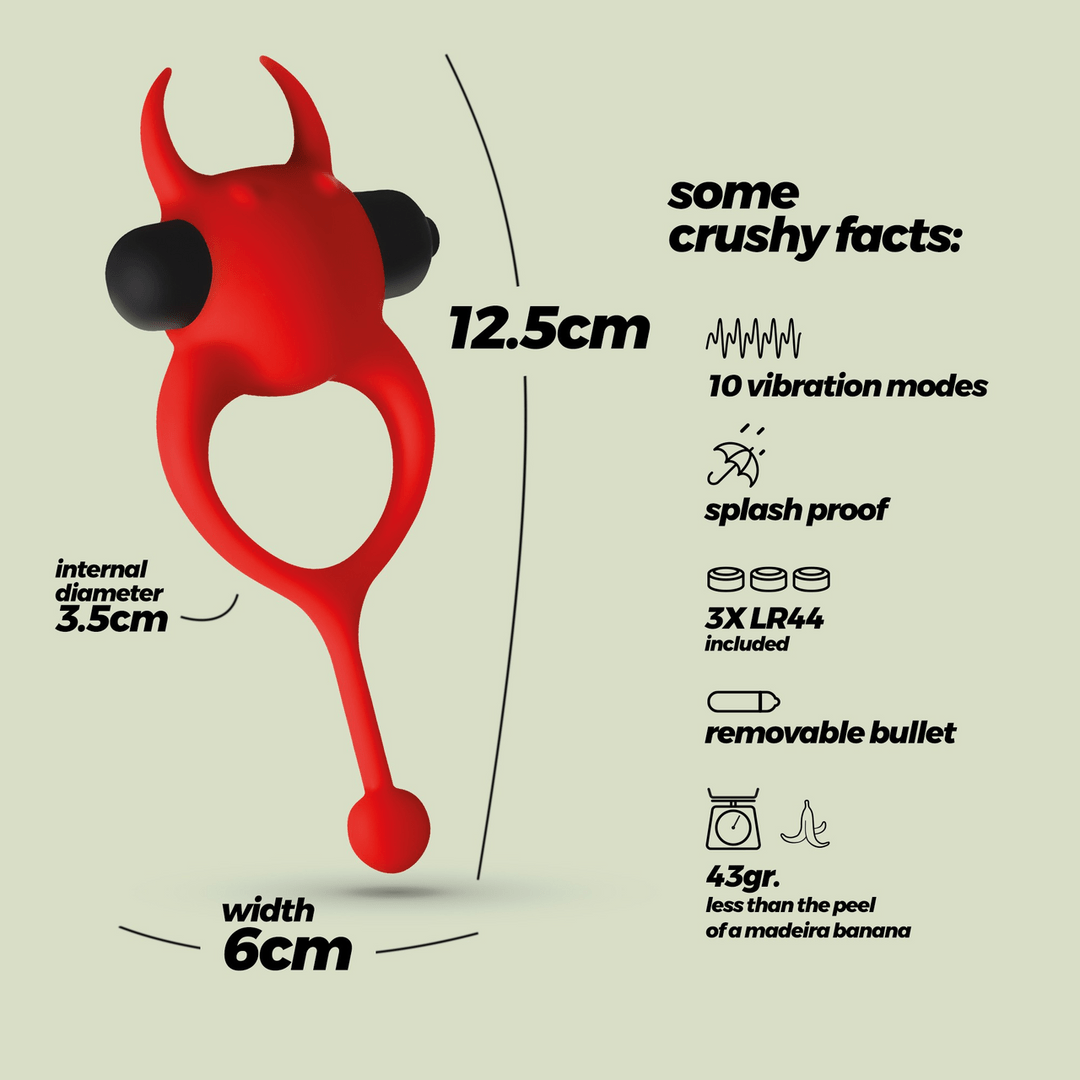 Daemon - Vibrating Cockring - Red - Image 6