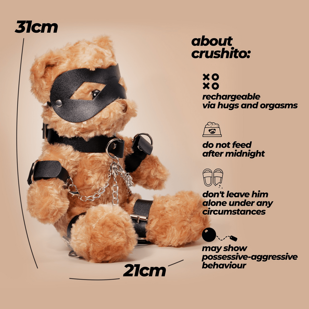 Crushito - Bondage Teddy Bear - 31 cm - Black - Image 5
