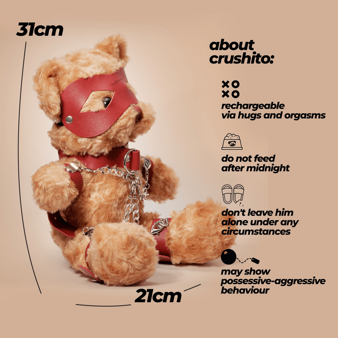 Crushito - Bondage Teddy Bear - 31 cm - Red - Image 5