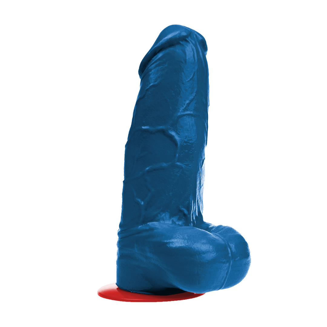 Freyr XL - Realistic Dildo with Balls - 21 cm - Blue