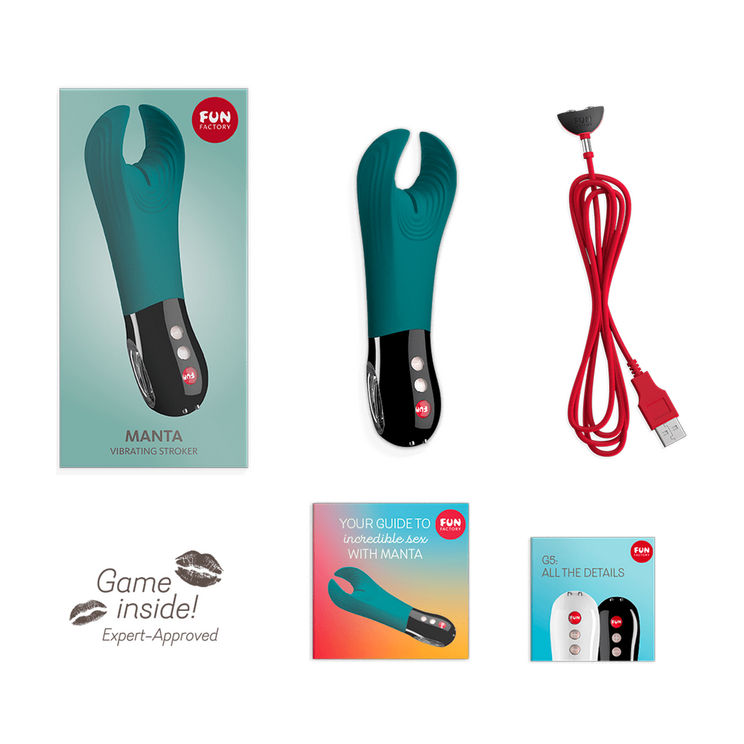 Manta - Vibrating Masturbator - Deep Sea Blue/Black - Image 5