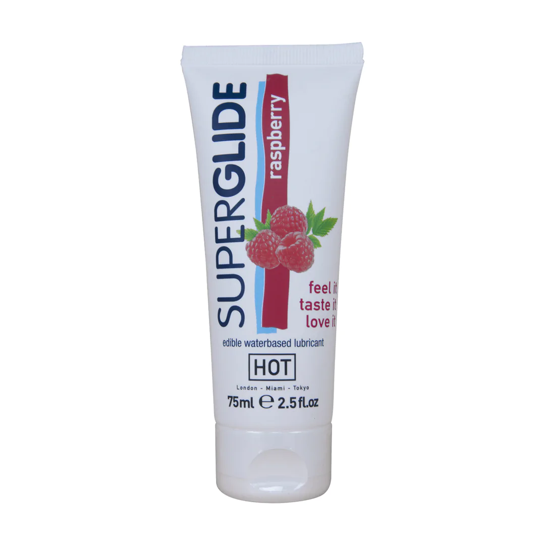 Superglide - Edible Waterbased Lubricant - Raspberry - 75 ml