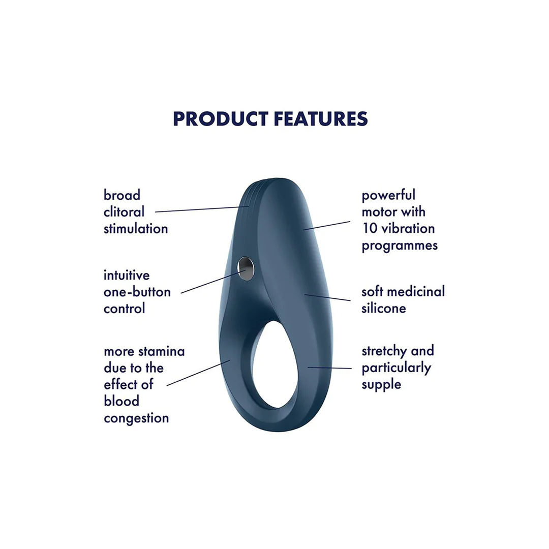 Rocket Ring - Vibrating Cockring - Dark Blue - Image 6