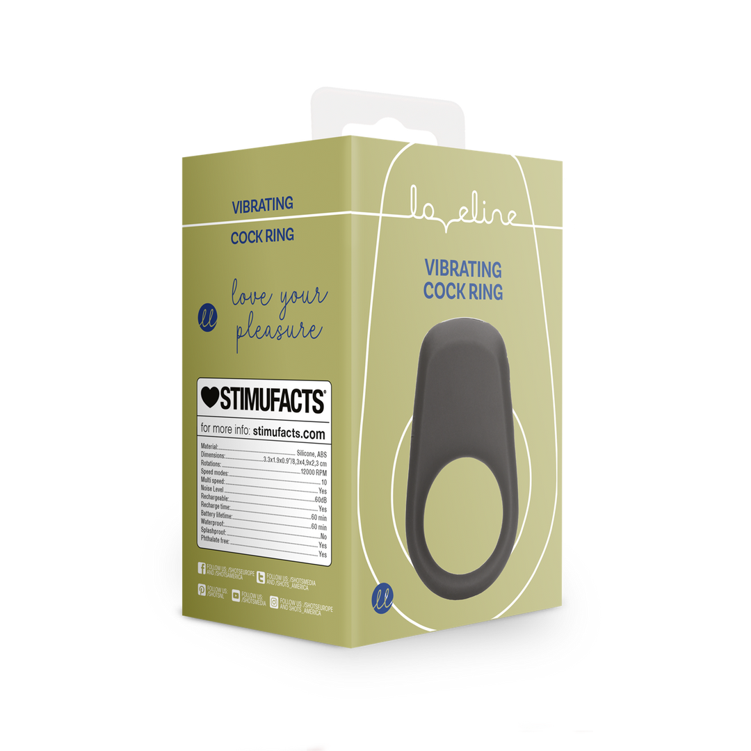 Vibrating Cock Ring - Licorice Black