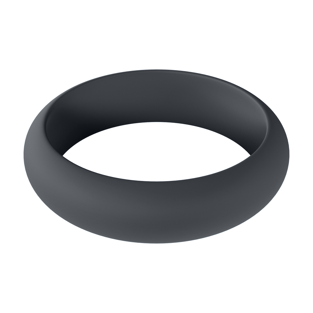 Wide O Silicone Cockring - M - 35mm - Black