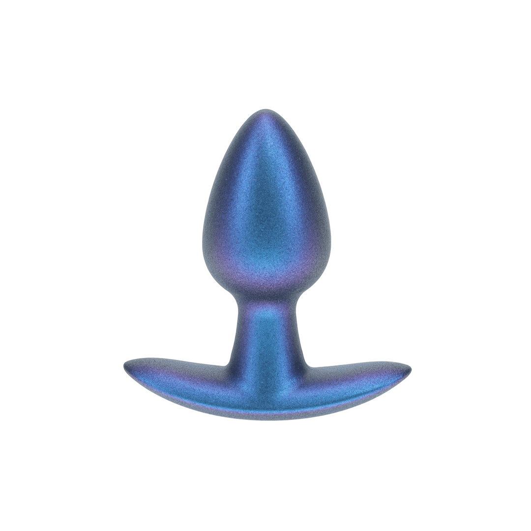Smooth Silicone Anal Plug - Small - 2.6 / 6,5 cm - Metallic Blue