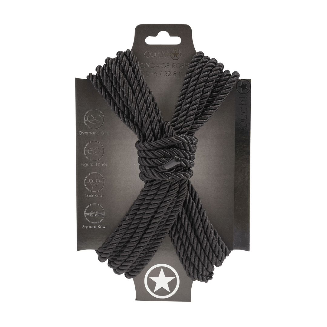 Polyester Bondage Rope - 32.8 ft / 10 m - Black