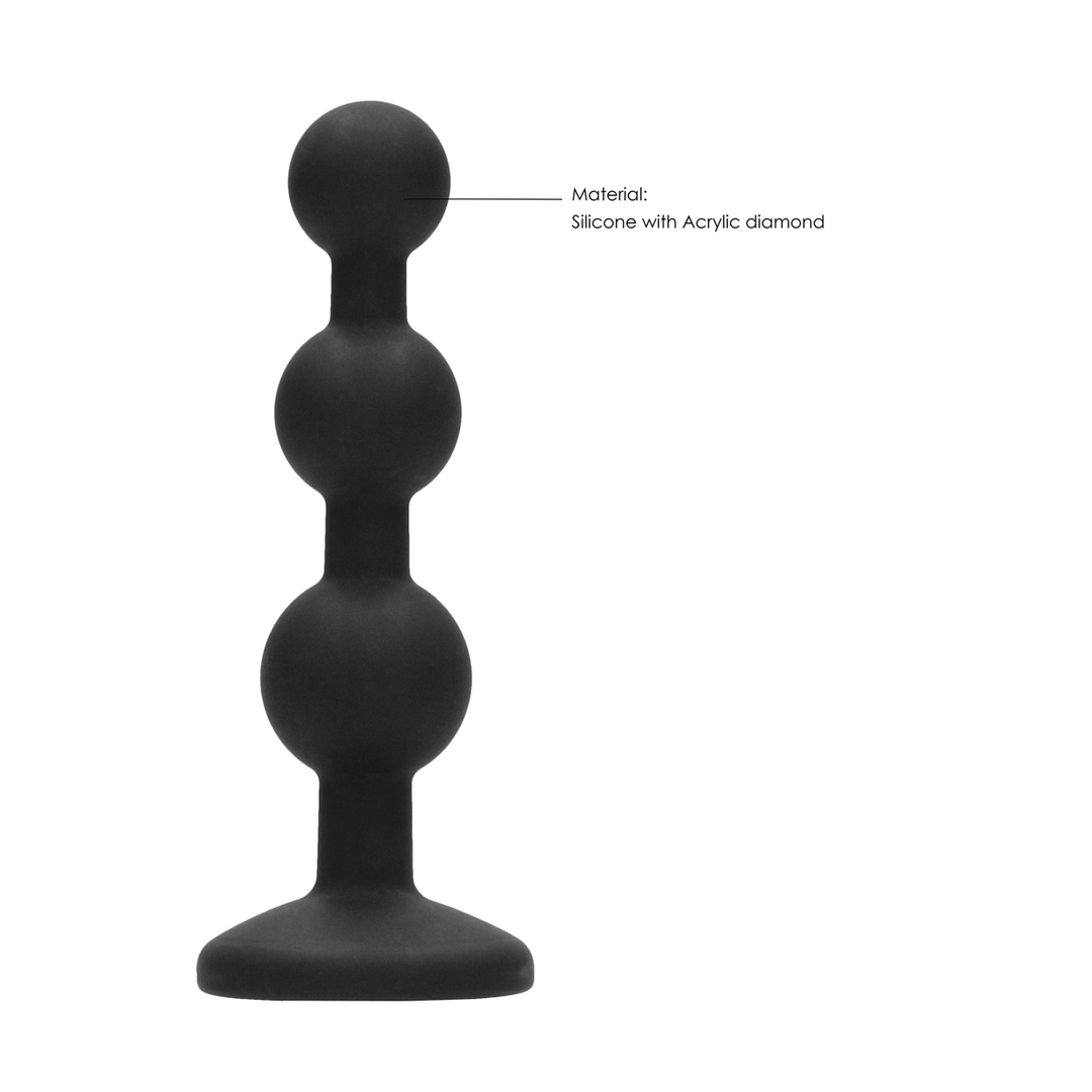 Silicone Beaded Diamond Butt Plug - Image 5