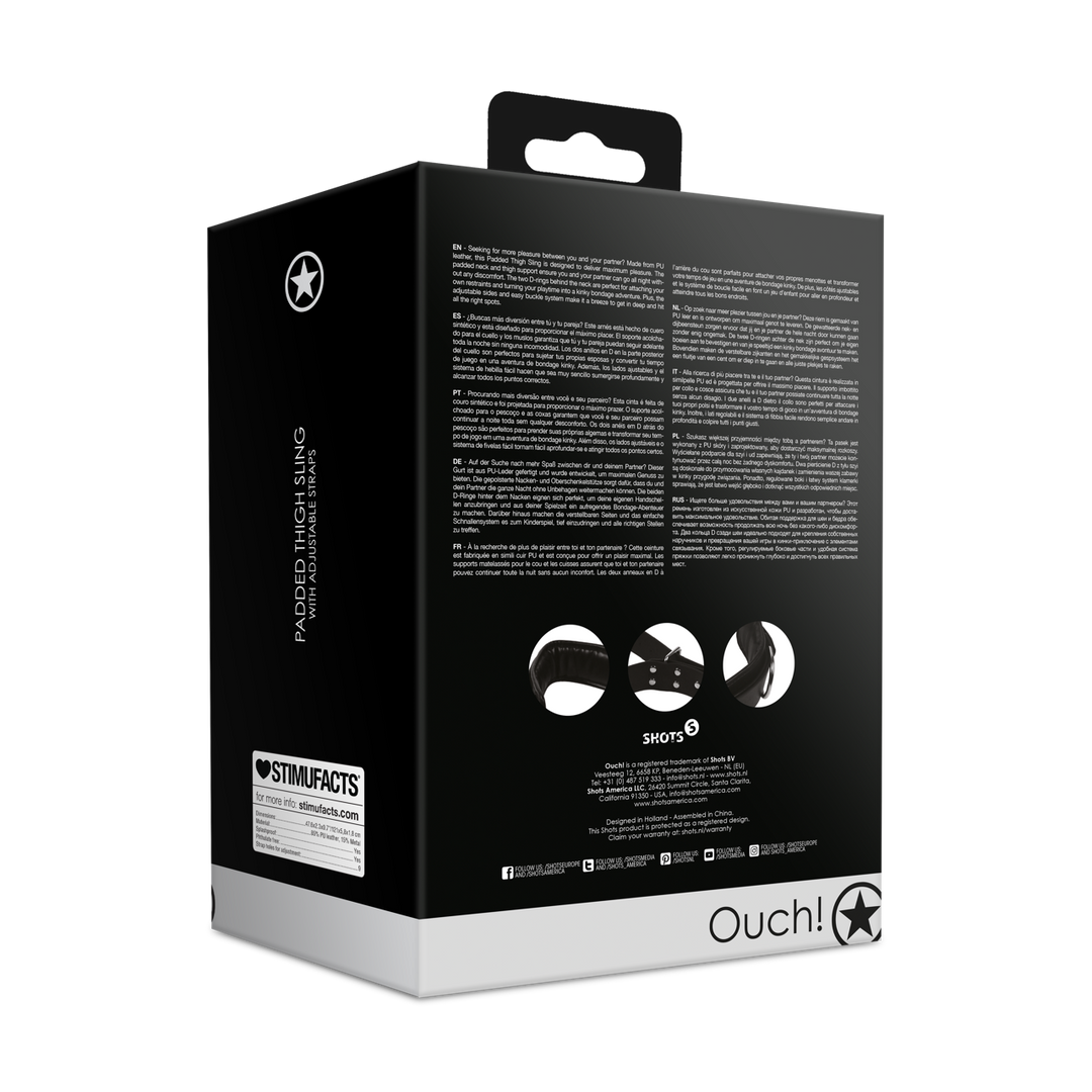 Padded Thigh Sling - Black - Image 3