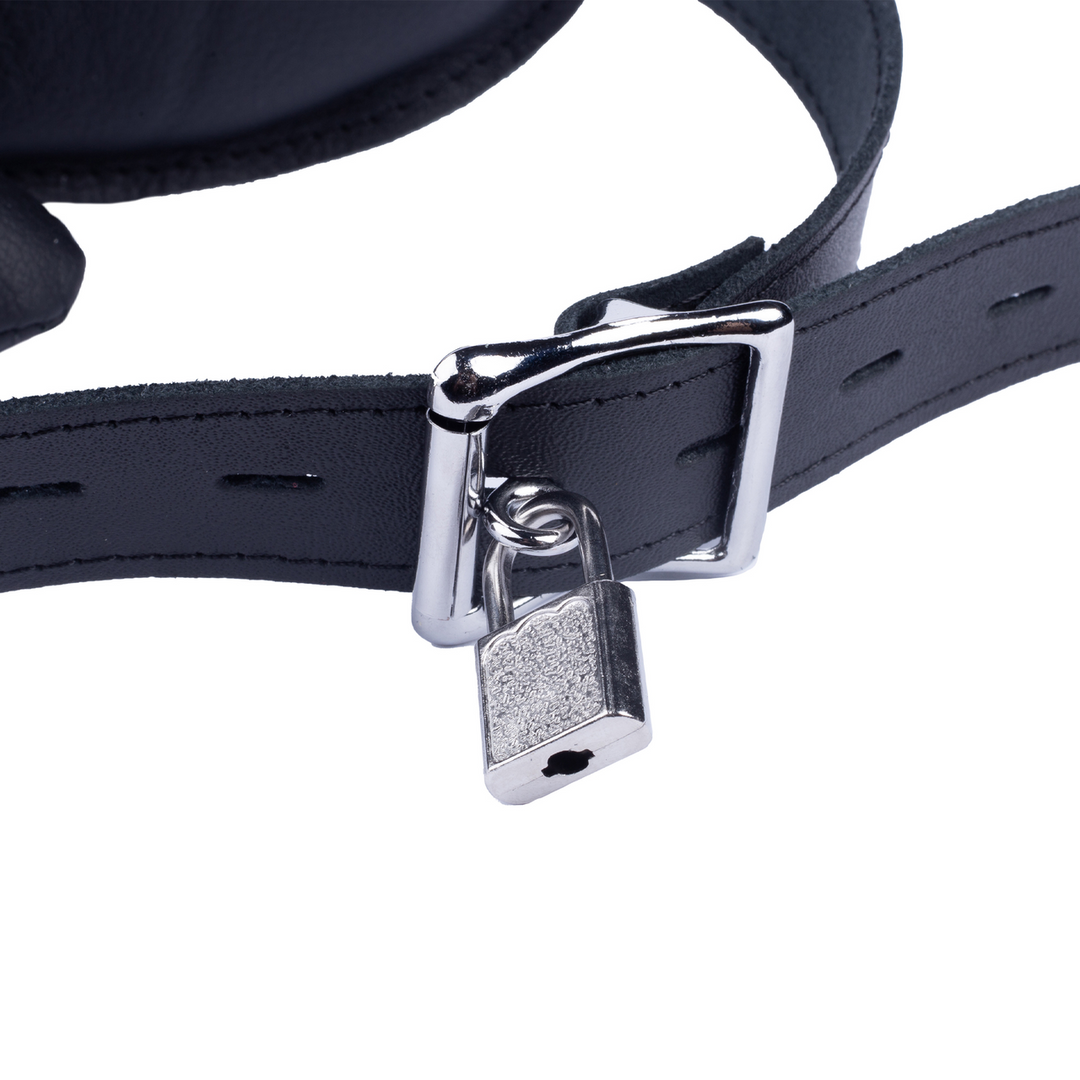 Leather Gag - Black - Image 4