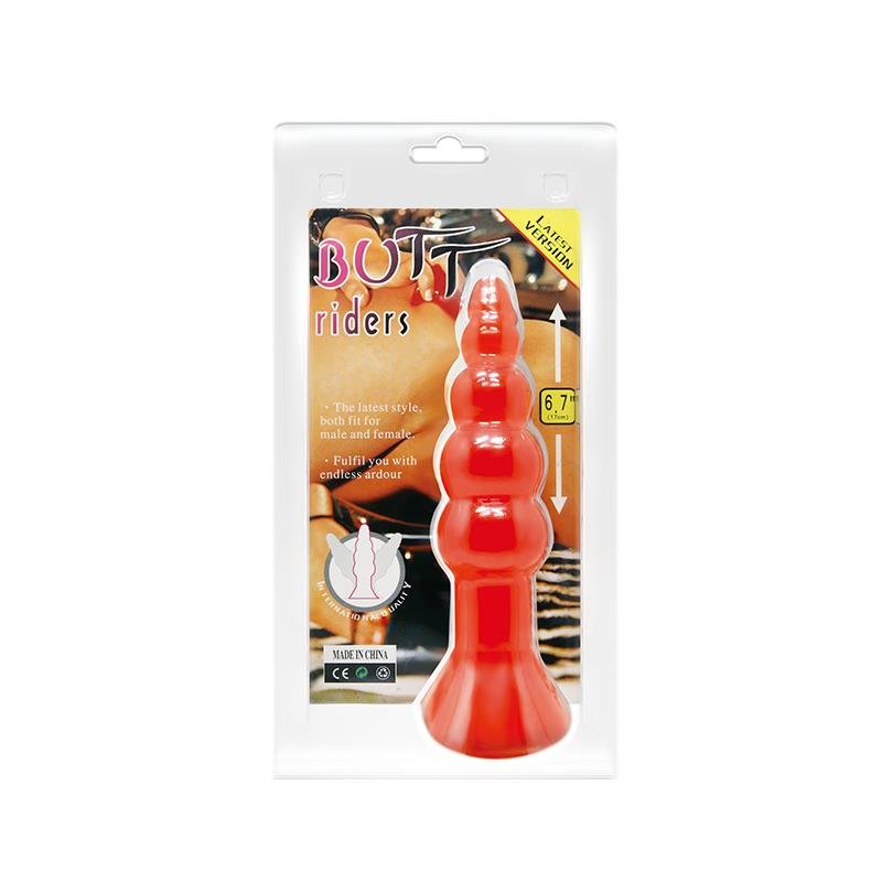 Bulbous Shaped Butt Plug Orange