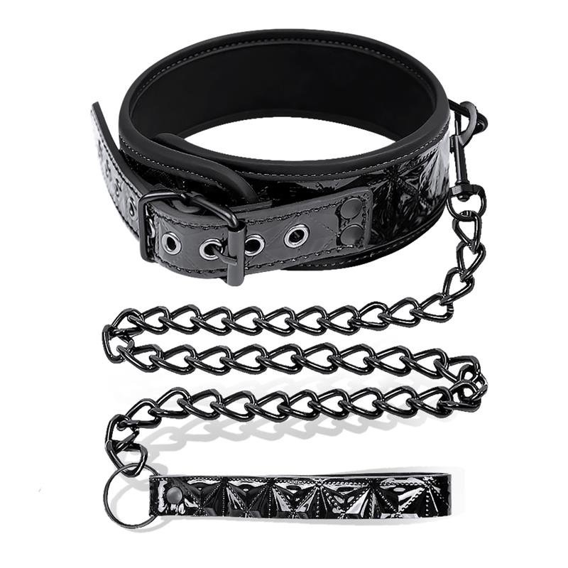 Collar & Leash Sapphire Vegan Leather