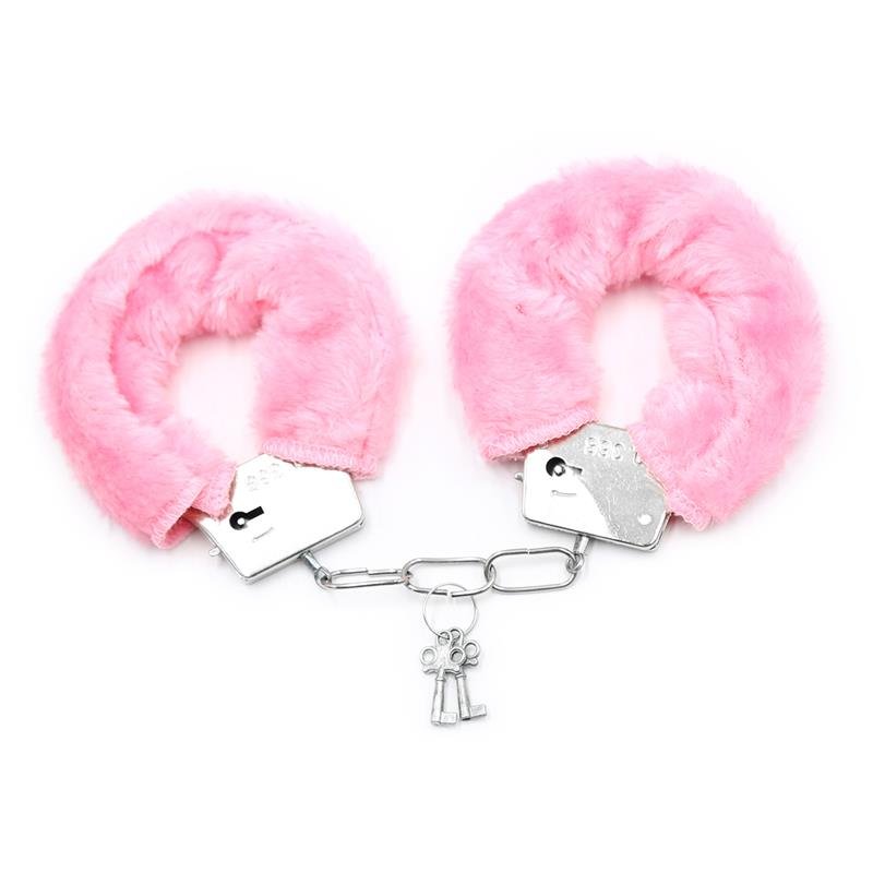 Metal Handcuffs Pink Furry