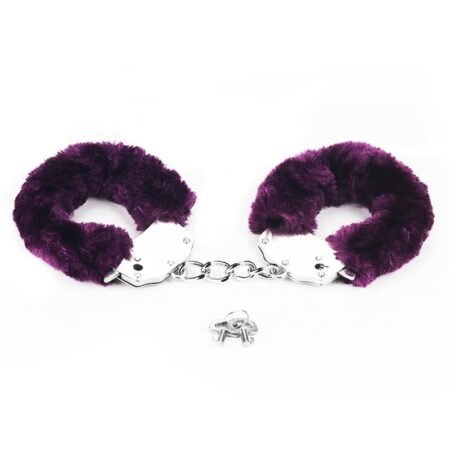 Metal Handcuffs Purple Furry