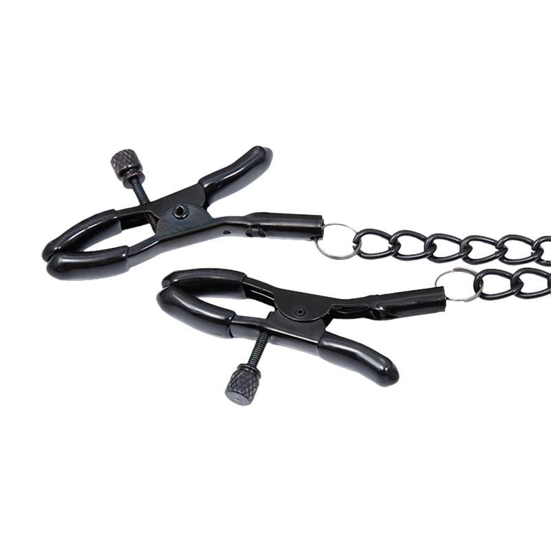 Llar With Nipple Clamps Diamond Vegan Leather