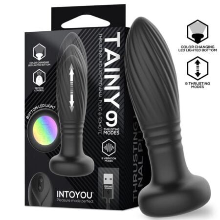 Tainy Thrusting Led Anal Plug with Remote