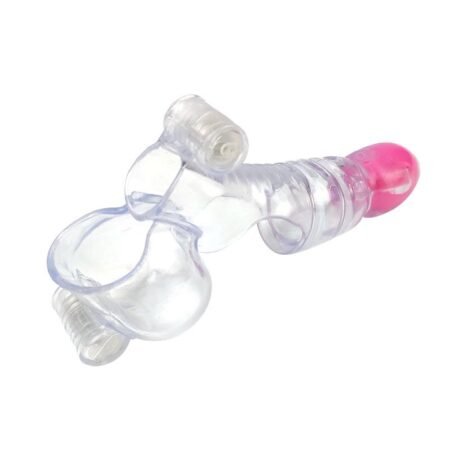 Vibrating Penis & Testicles Sleeve Clear