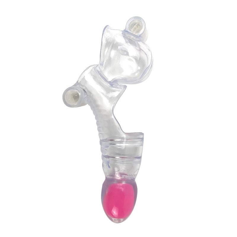 Vibrating Penis & Testicles Sleeve Clear